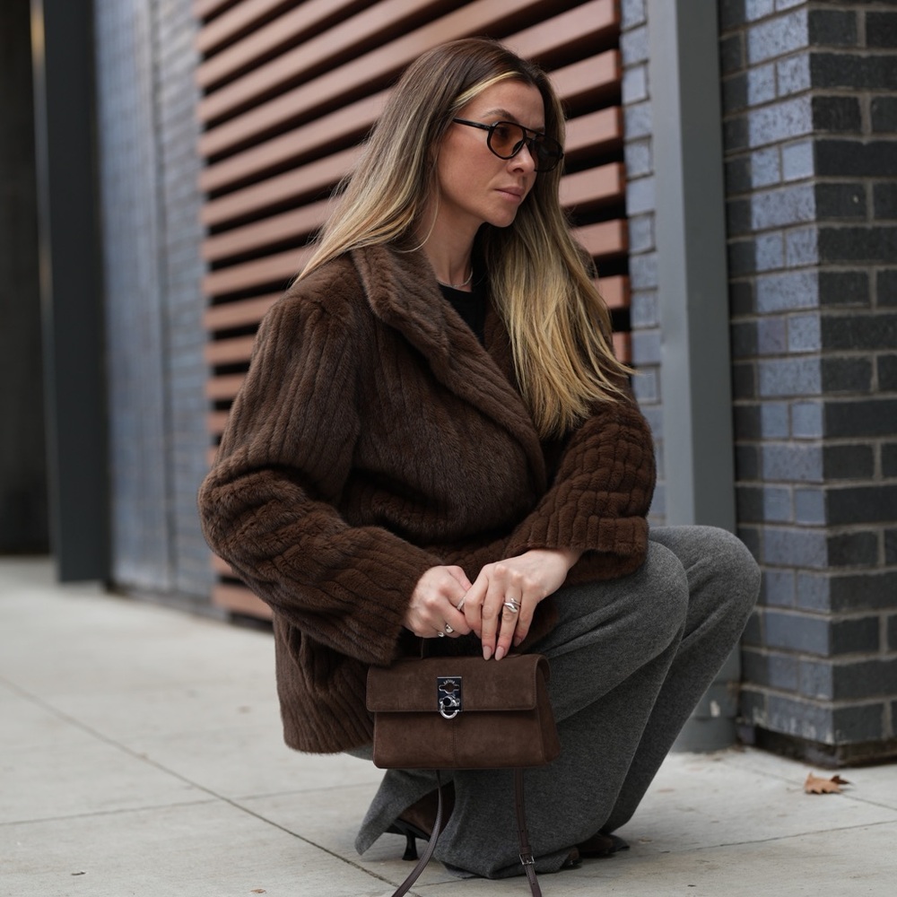 Revolve Chocolate Teddy Jacket - image 1